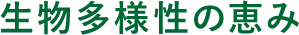 生物多様性の恵み